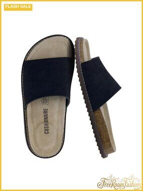 Suede Arch Support Slide Sandals Cork Footbed Slip On Casual Summer